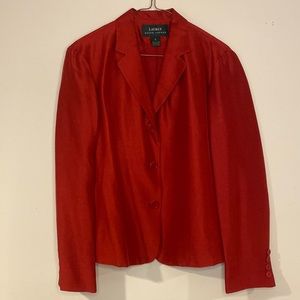 Red Silk ❤️  Button Down  - Lauren RL